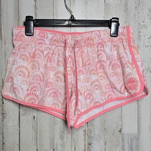 Salt Life Flamingo Pink/White Good Daze Women's Volley Shorts Large Quick Dry